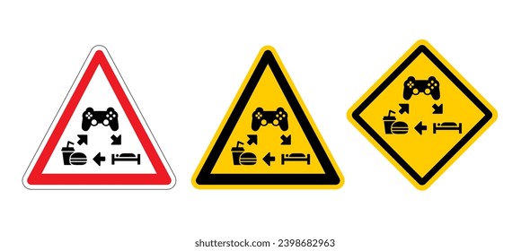 Activites slogan eat, play, sleep and repeat sign. Gamer daily activity life. Game, routine people sign. Games, sleeps and eat. Cartoon vector party game. playing computer, mobile app game. 
