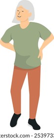 Activities Elderly People Illustration. Flat Vector Character