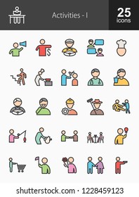 Activities Filled Line Icons