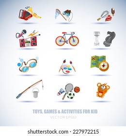 activities icon set - vector illustration