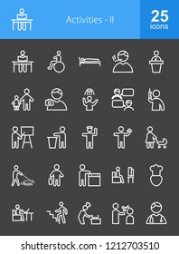 Activities Line Inverted Icons