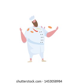 Activities man chef in uniform. Professional restaurant worker. 