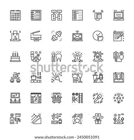 Activities Thin Line Icons. Collection