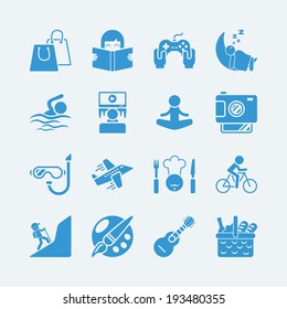 activities vacation icons.Vector eps10