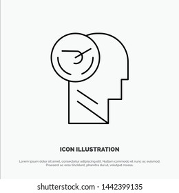 Activity, Brain, Faster, Human, Speed Line Icon Vector