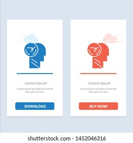 Activity, Brain, Faster, Human, Speed  Blue and Red Download and Buy Now web Widget Card Template
