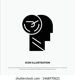 Activity, Brain, Faster, Human, Speed solid Glyph Icon vector. Vector Icon Template background