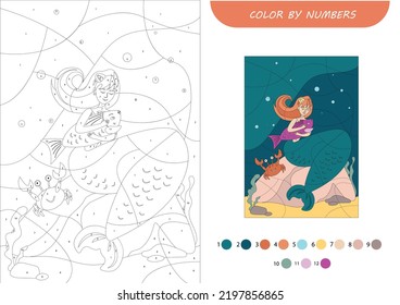 color de actividad por números para niños 