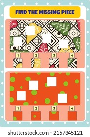 Activity to complete the missing parts in the picture