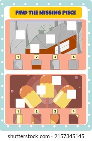 Activity to complete the missing parts in the picture