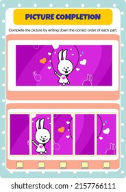 Actividad para completar las partes que faltan en la imagen
