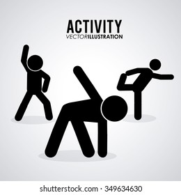Activity concept with pictogram design, vector illustration 10 eps graphic.