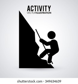 Activity concept with pictogram design, vector illustration 10 eps graphic.