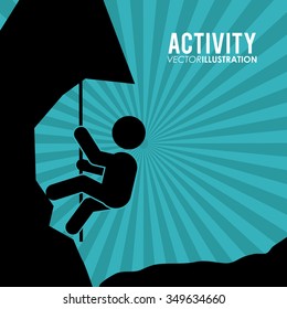 Activity concept with pictogram design, vector illustration 10 eps graphic.