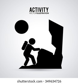 Activity concept with pictogram design, vector illustration 10 eps graphic.