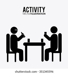 Activity concept with pictogram icons design, vector illustration 10 eps graphic.