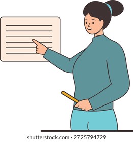 Activity Creative Business Character in Flat Design. Vector Illustration.