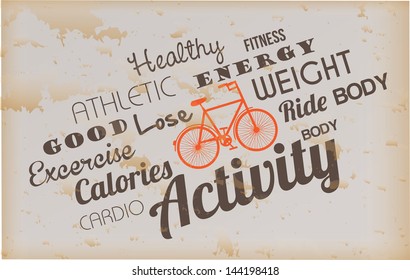 activity design over vintage background vector illustration