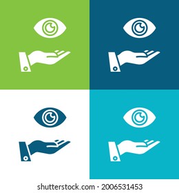 Aktivität Flat vier Farbe minimale Icon Set