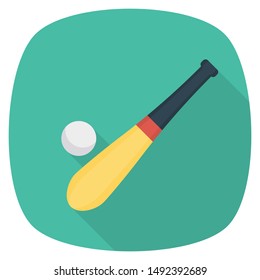 Activity Flat icon for baseball