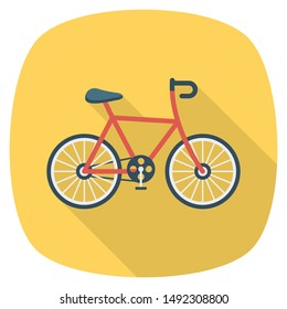 Activity flat icon for bicycle