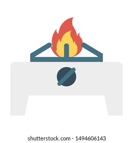 activity flat icon for burn stove