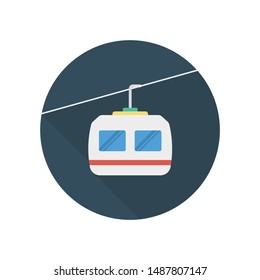 activity flat icon for cable car