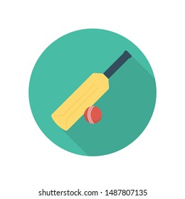 activity flat icon for cricket