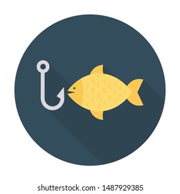 activity flat icon for fishing