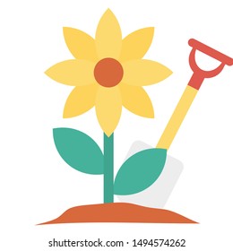 activity flat icon for natural flowers