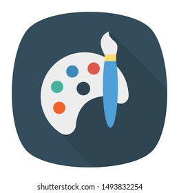 activity flat icon for painting