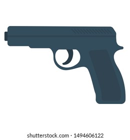 activity flat icon for pistol weapon 