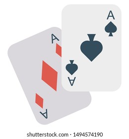 activity flat icon for poker cards