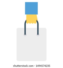 activity flat icon for shopping bag