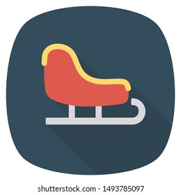 activity flat icon for skating shoe 