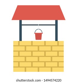 activity flat icon for water well