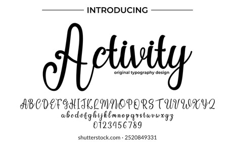 Activity Font Stilvoller Pinsel gemalt ein Großbuchstaben, Buchstaben, Schrift