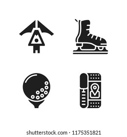 activity icon. 4 activity vector icons set. ice skate, smartwatch and golf icons for web and design about activity theme