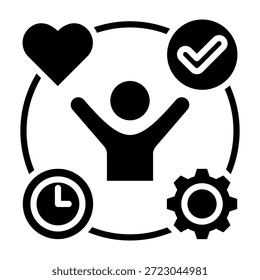 Icono de actividad Estilo de glifo Ilustración vectorial