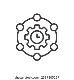 activity icon isolated stroke in black color