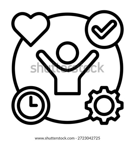 Activity Icon Line Style Vector Illustration