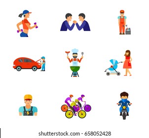 Activity icon set