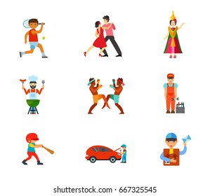 Activity icon set