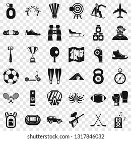 Activity icons set. Simple style of 36 activity vector icons for web for any design