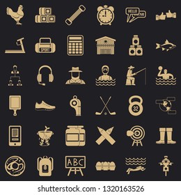 Activity icons set. Simple style of 36 activity vector icons for web for any design