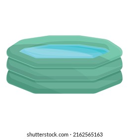 Activity inflatable pool icon cartoon vector. Float swim. Water beach