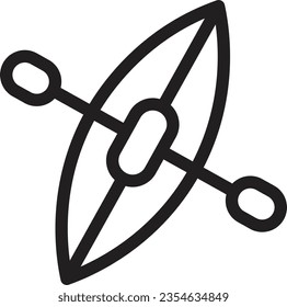 Activity Kayak Lake Outline Icon
