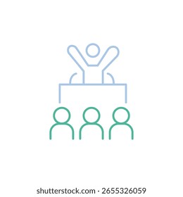 activity leacture in outline icon