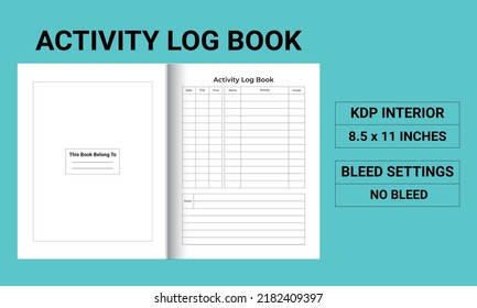 Activity Log Book  - Interior