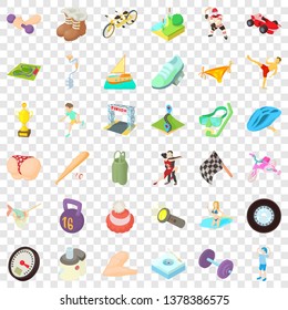 Activity man icons set. Cartoon style of 36 activity man vector icons for web for any design